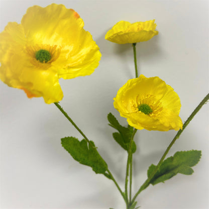 Flowering Fields Mini Poppy Spray - Yellow - 23.5” |YSE