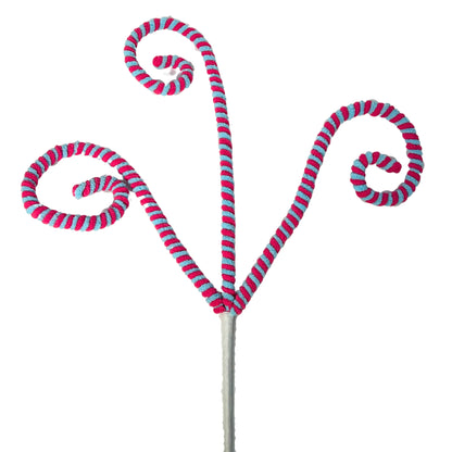 Chenille Curl Spray x 3  - Turq./Pink 25.5" |KS