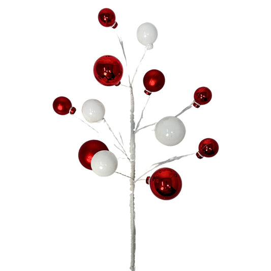 Elegant Ball Pick - Red/White 16" | KS