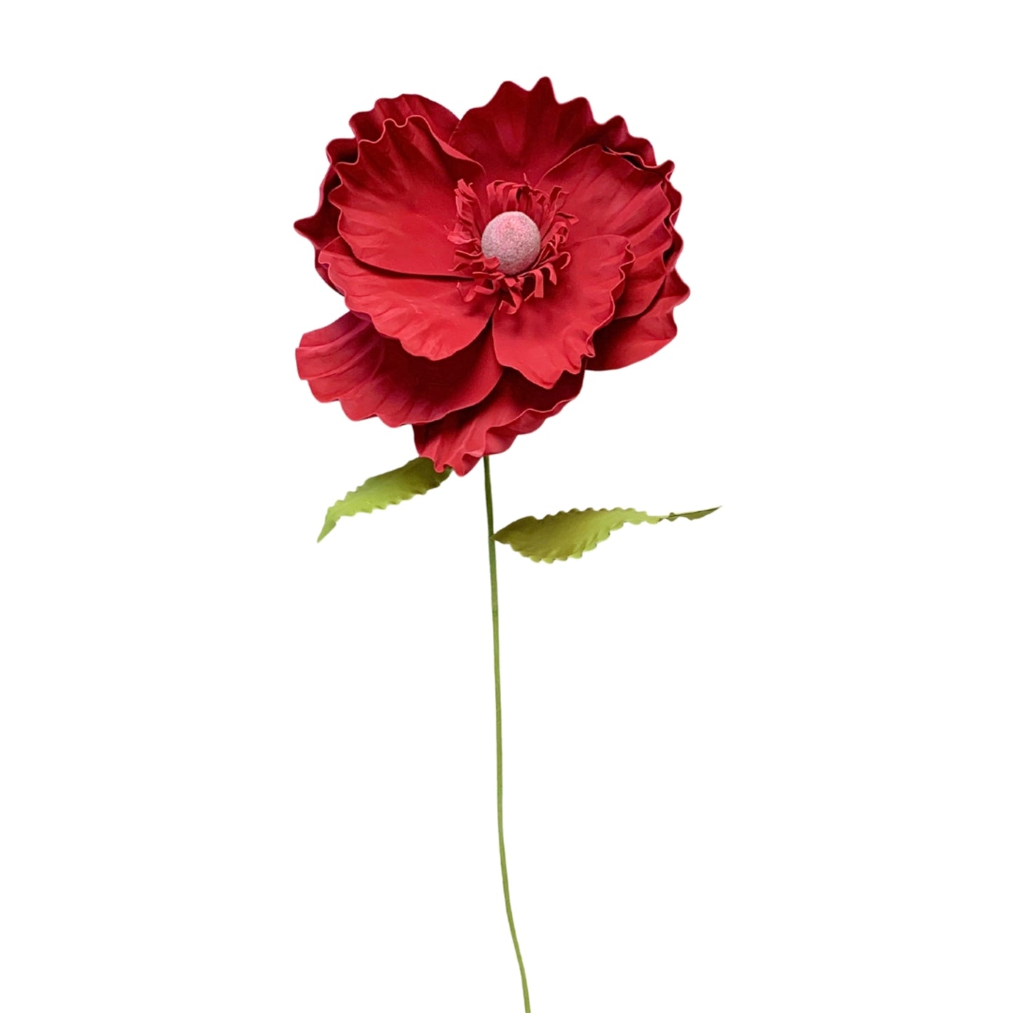 Giant EVA Poppy Stem 17" Dia / 45" Tall - Rose Red |KS