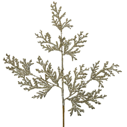 Glitter Lycopodium Spray - Champagne 28.5" | KS