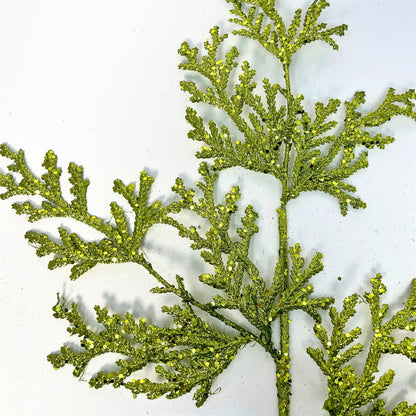 Glitter Lycopodium Spray - Lime 28.5" | KS