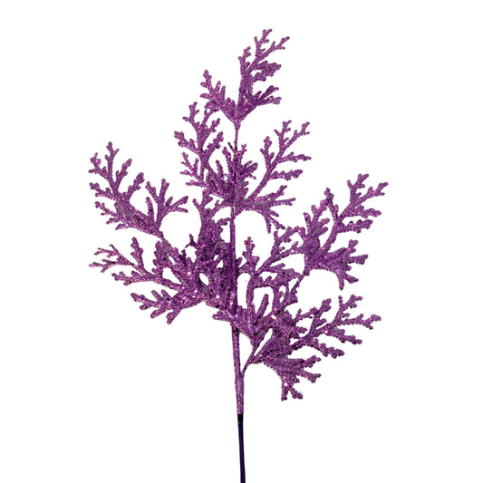 Glitter Lycopodium Spray - Purple 28.5” |KS