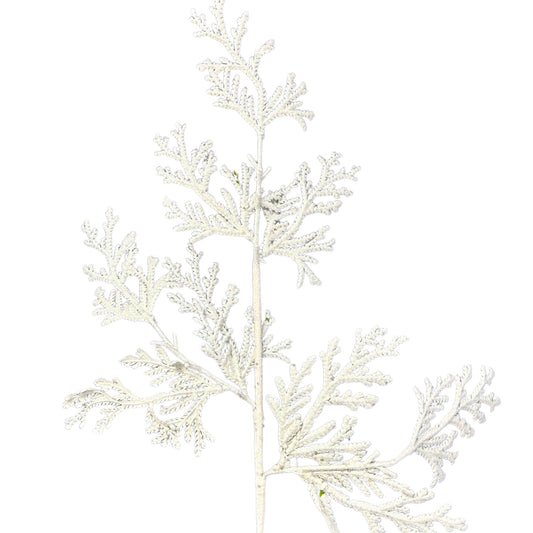 Glitter Lycopodium Spray - White 28.5" | KS