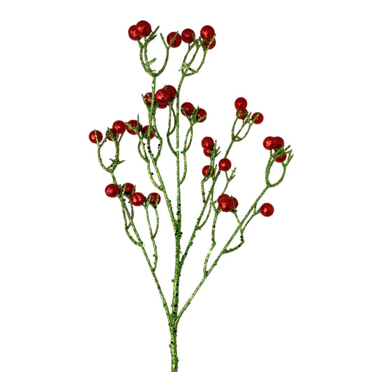 Glittered Berry Stem 23.5" | KS