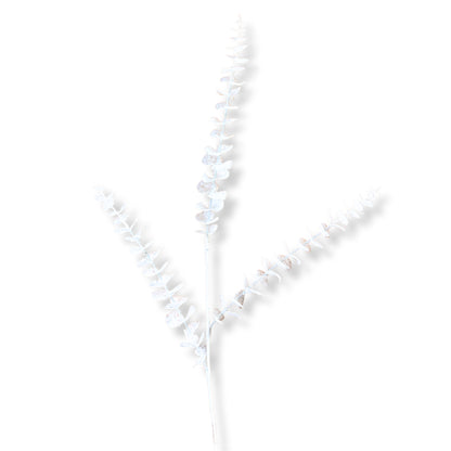 Glamorous Glittered Eucalyptus Spray - White 29” |KS