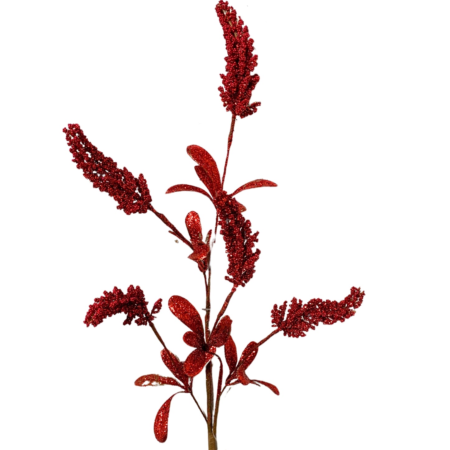 Glittered Millet Spray - Red 26” |KS