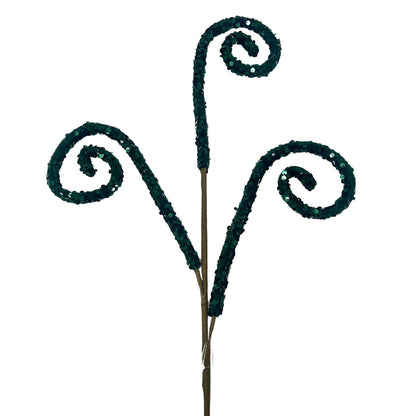 Velvet Sequin Curl Spray - Dark Green 29” | KS