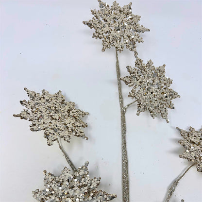 Glitter Snowflake Spray - Champagne 30.5” | KS