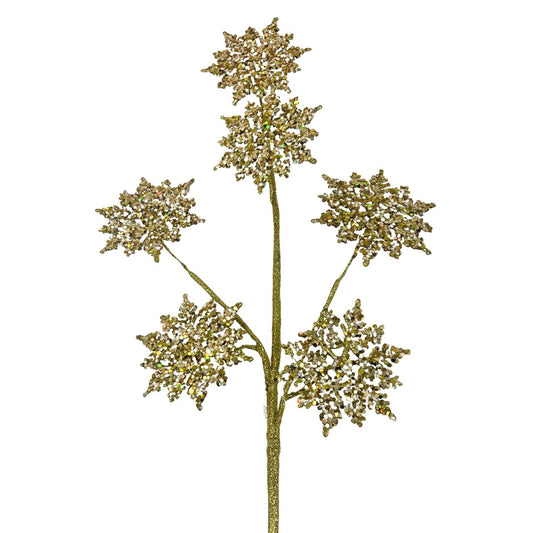 Glitter Snowflake Spray - Gold 30.5” | KS