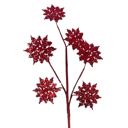 Glitter Snowflake Spray - Red 30.5” | KS