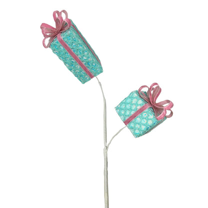 Sequin Confection Gift Box Spray - Lt. Blue/Pink 28” | KS