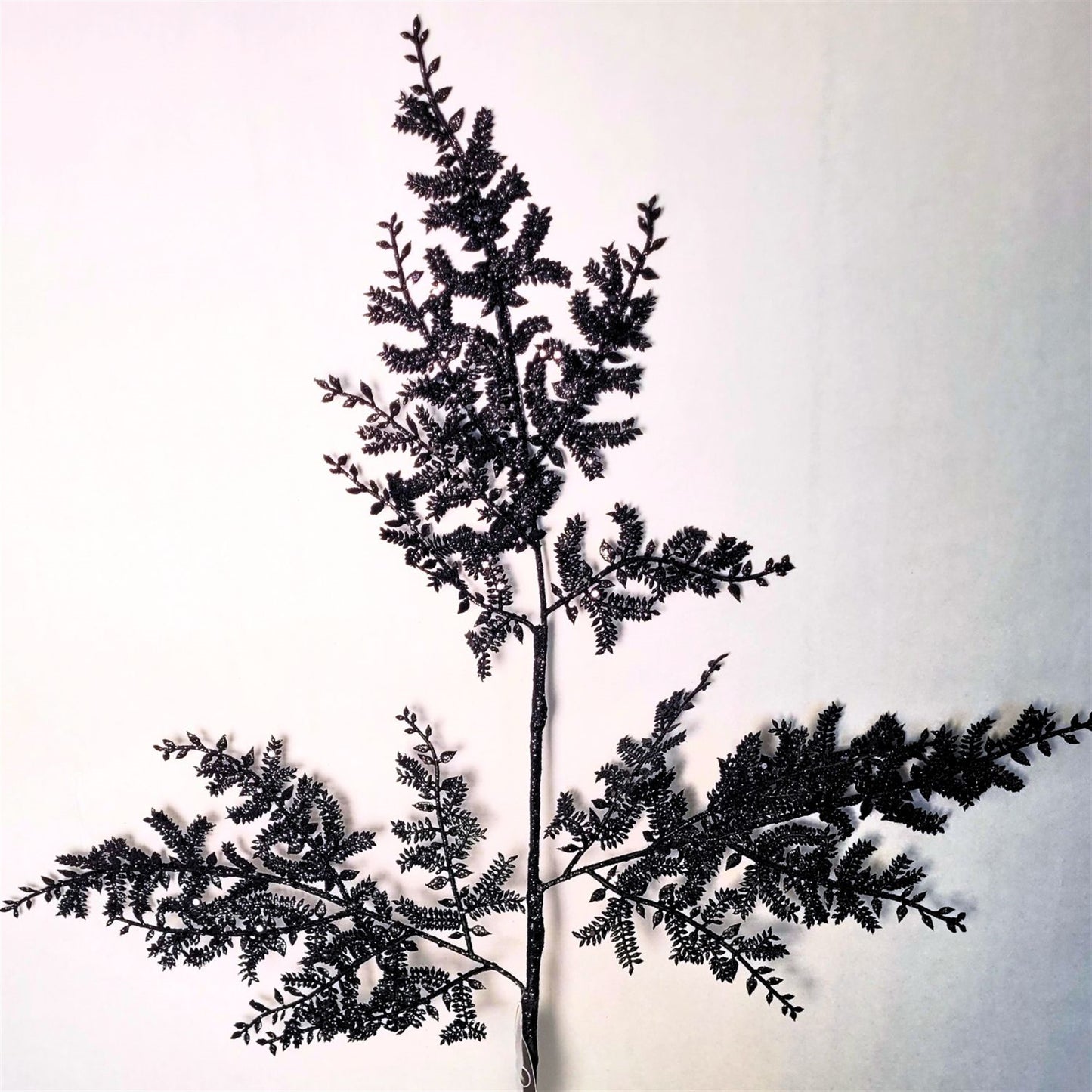 Glittered Fern Spray - Black 29” | KS