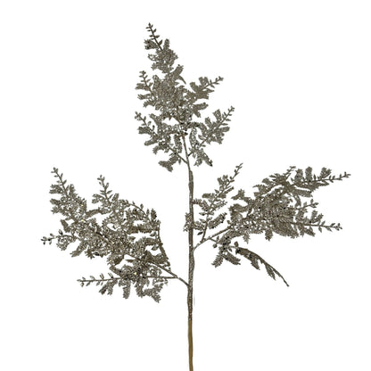 Glittered Fern Spray - Champagne 29” | KS