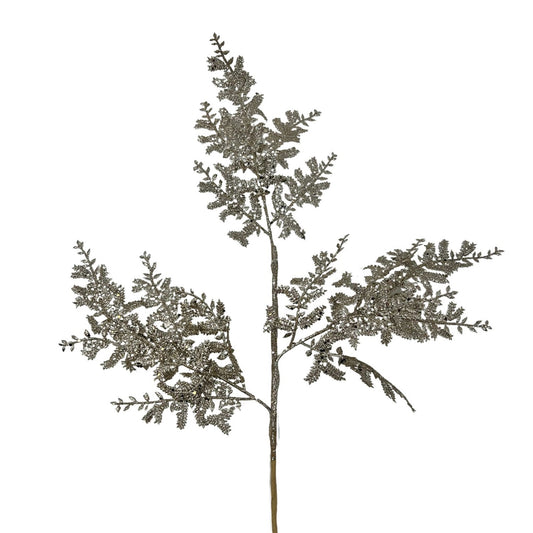 Glittered Fern Spray - Champagne 29” | KS
