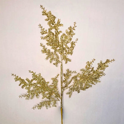 Glittered Fern Spray - Gold 29” | KS