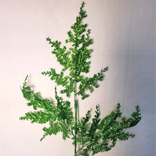 Glittered Fern Spray - Green 29” | KS