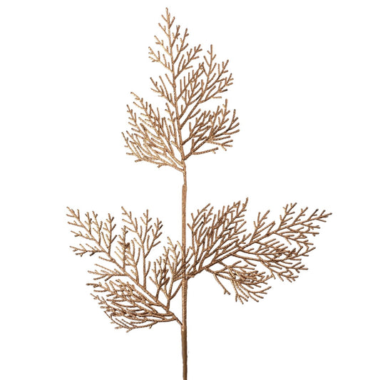 Brushed Metallic Cedar Spray - Champagne 24” | KS