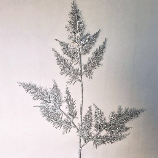 Metallic Cedar Spray - Silver 24” | KS