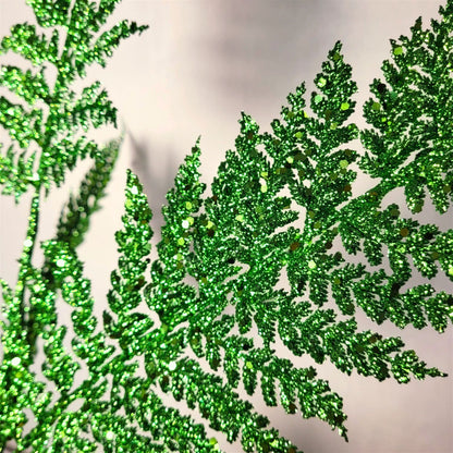 Shimmery Glitter Fern Spray - Green 32” | KS