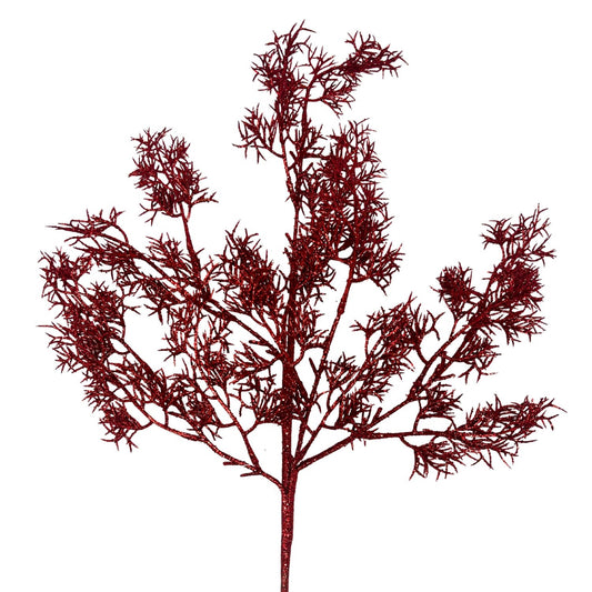 Glittered Italian Cypress Spray - Red 29” | QP
