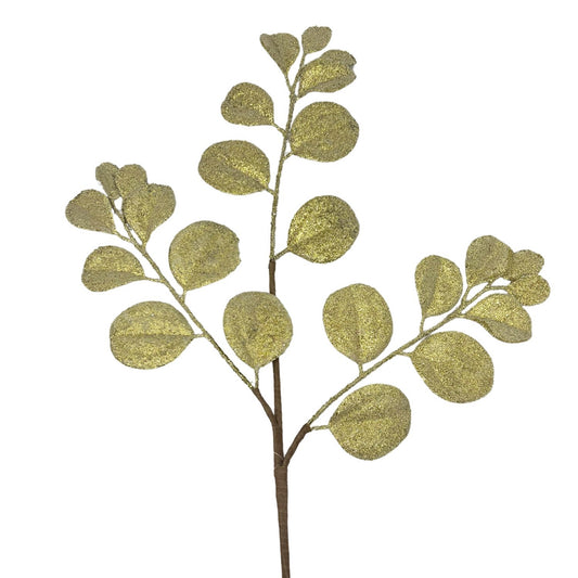 Smilax Beaded Leaf Spray - Gold 26” | QP