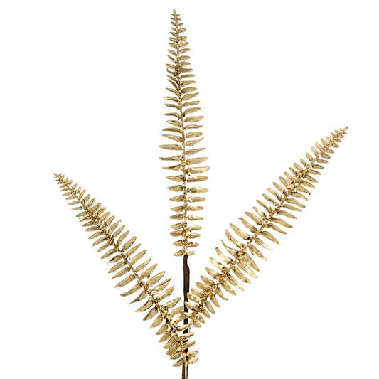 Metallic Sword Fern Spray - Gold 30” | QPE