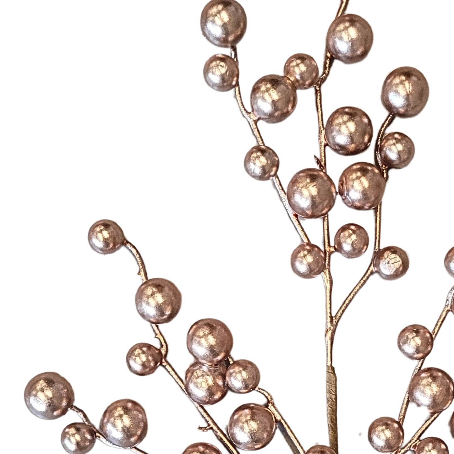 Metallic Christmas Berry Pick - Rose Gold 17" | QP