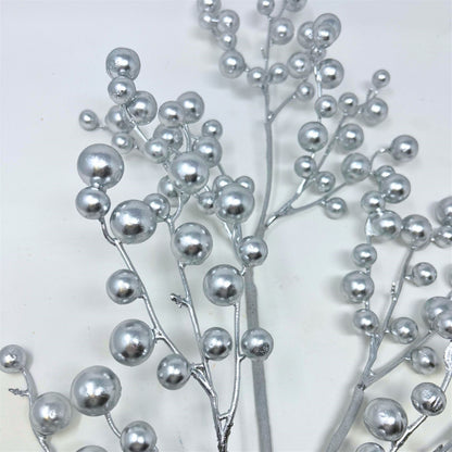 Metallic Berry Spray - Silver 36” | QP