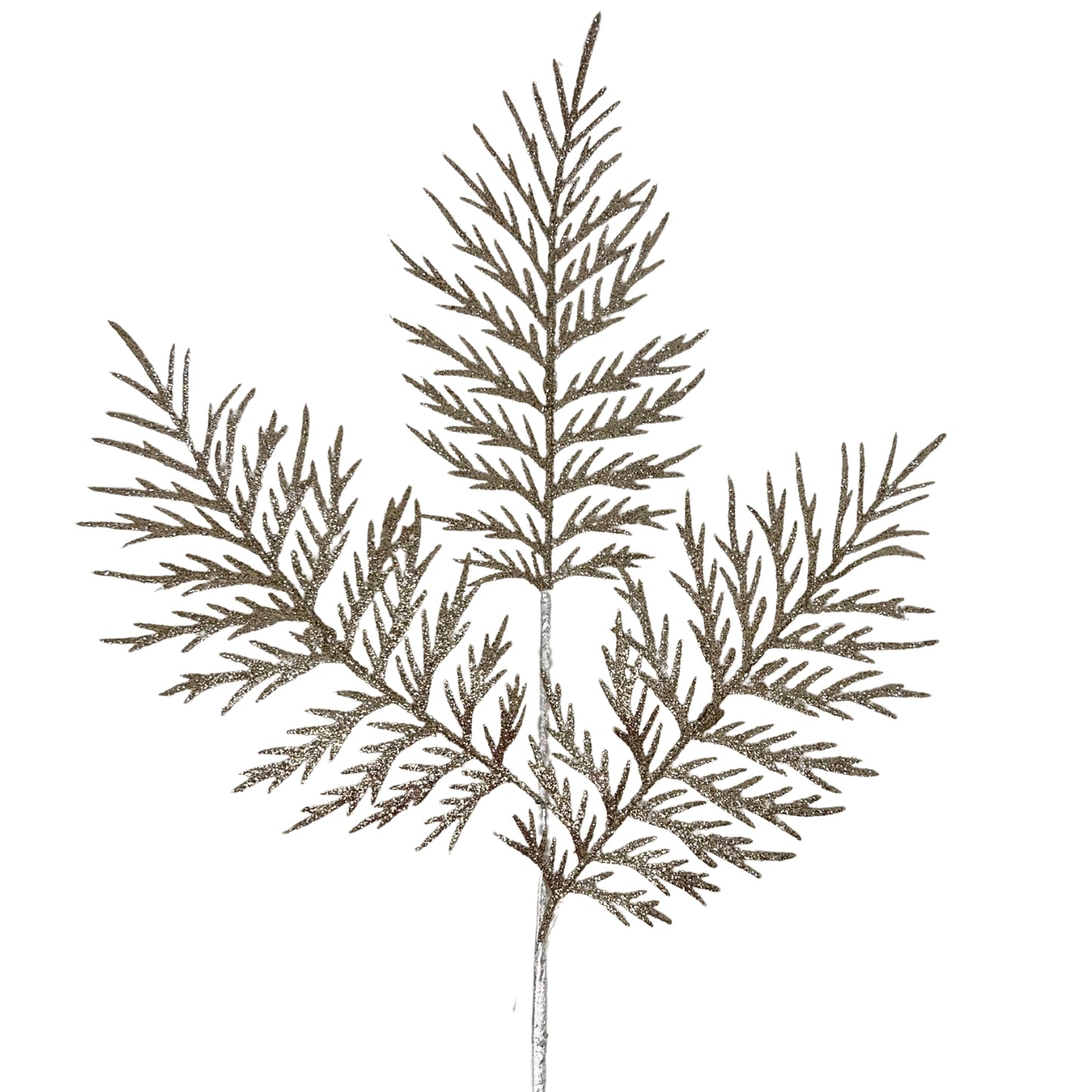 Glitter Modern Fern Spray - Champagne 29” | YS