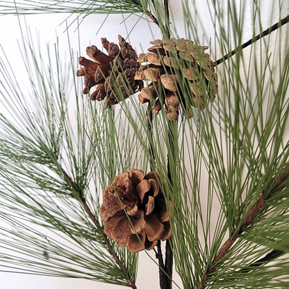 Long Needle Pine Twig Spray w/ Cones 34” | YS