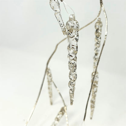 Acrylic Glitter Icicle Garland - Champagne  40” | YS