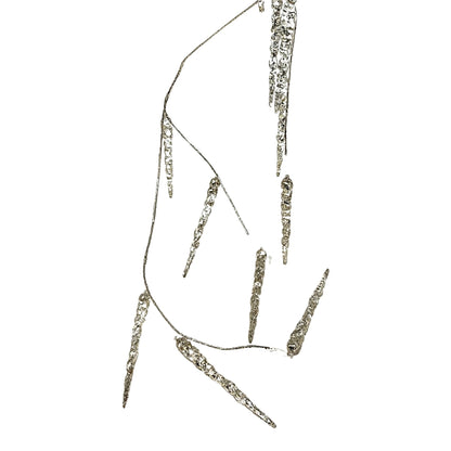 Acrylic Glitter Icicle Garland - Champagne  40” | YS