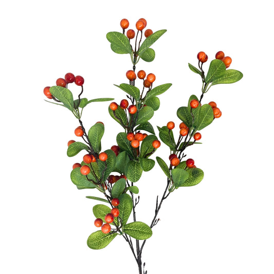 Hillside Berry Leaf Spray 40" - Orange | GT