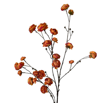 Blooming Ranunculus Branch 44" - Sunset