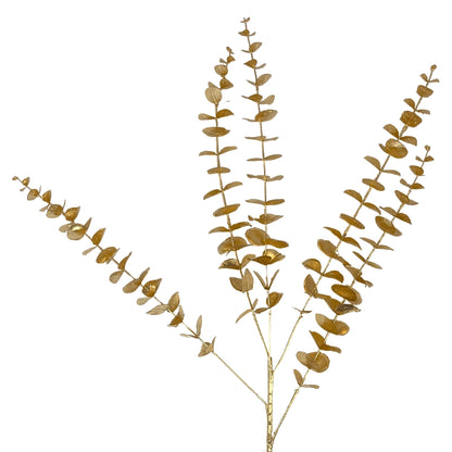Metallic Eucalyptus Spray 33" - Gold