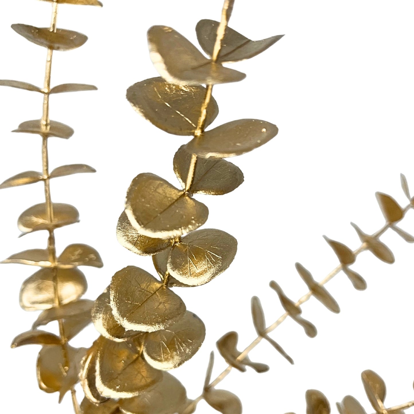 Metallic Eucalyptus Spray 33" - Gold