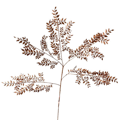 Metallic Tea Leaf Branch 35" - Copper