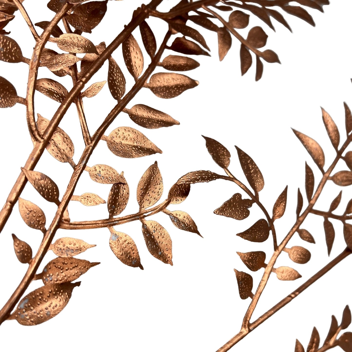 Metallic Tea Leaf Branch 35" - Copper