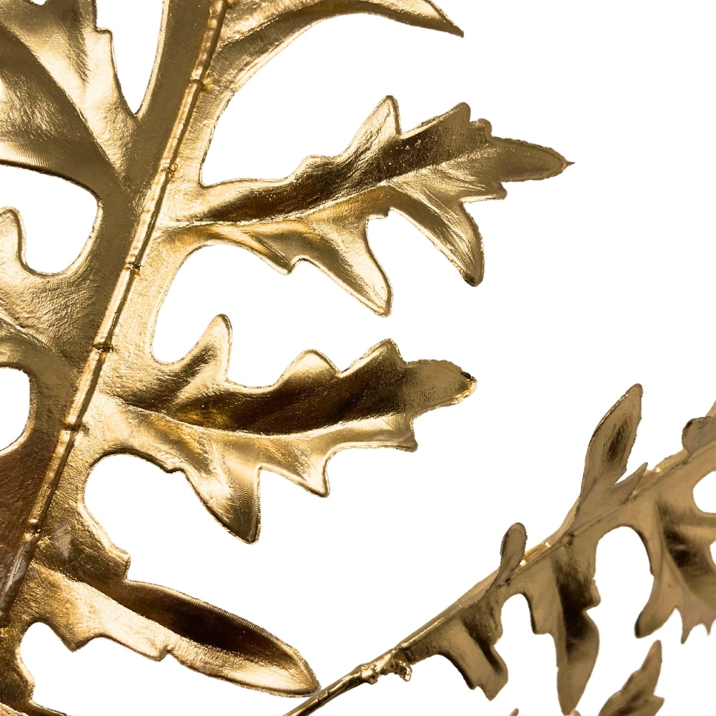 Giant Metallic Sharktooth Fern Spray 40" - Gold