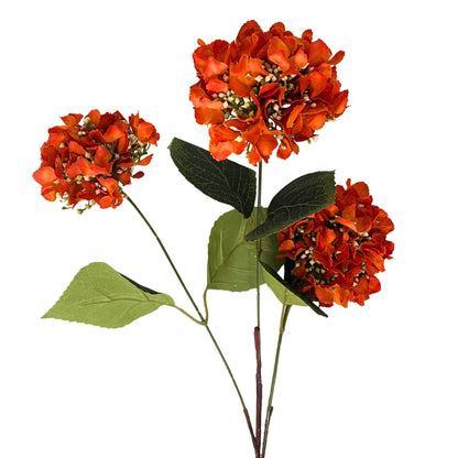 Budding Hydrangea Spray x 3 - 30" - Orange | GT