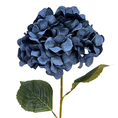 Faux Dried Hydrangea Stem 30" - Navy Blue | GT