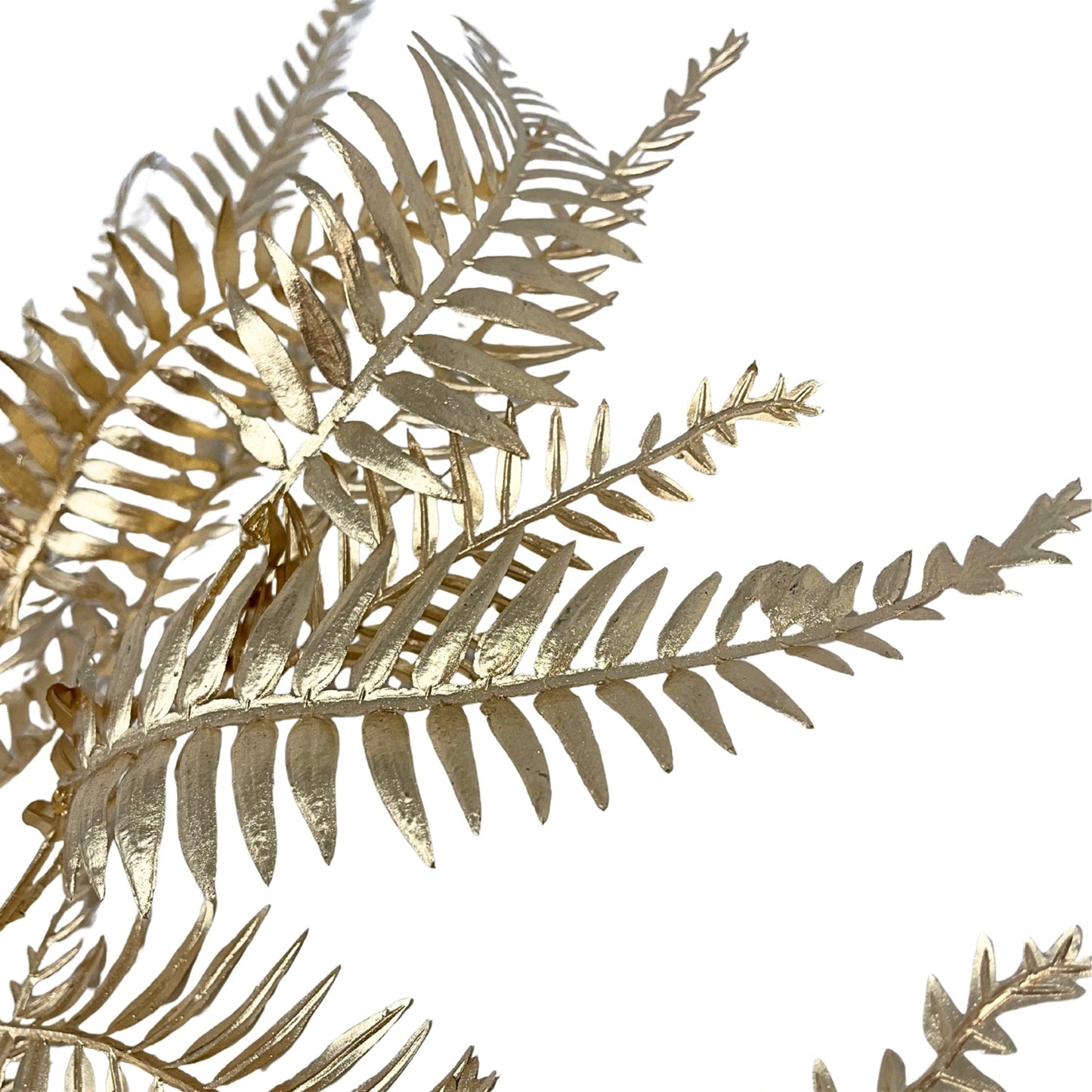 Metallic Buckler Fern Spray 39" - Gold