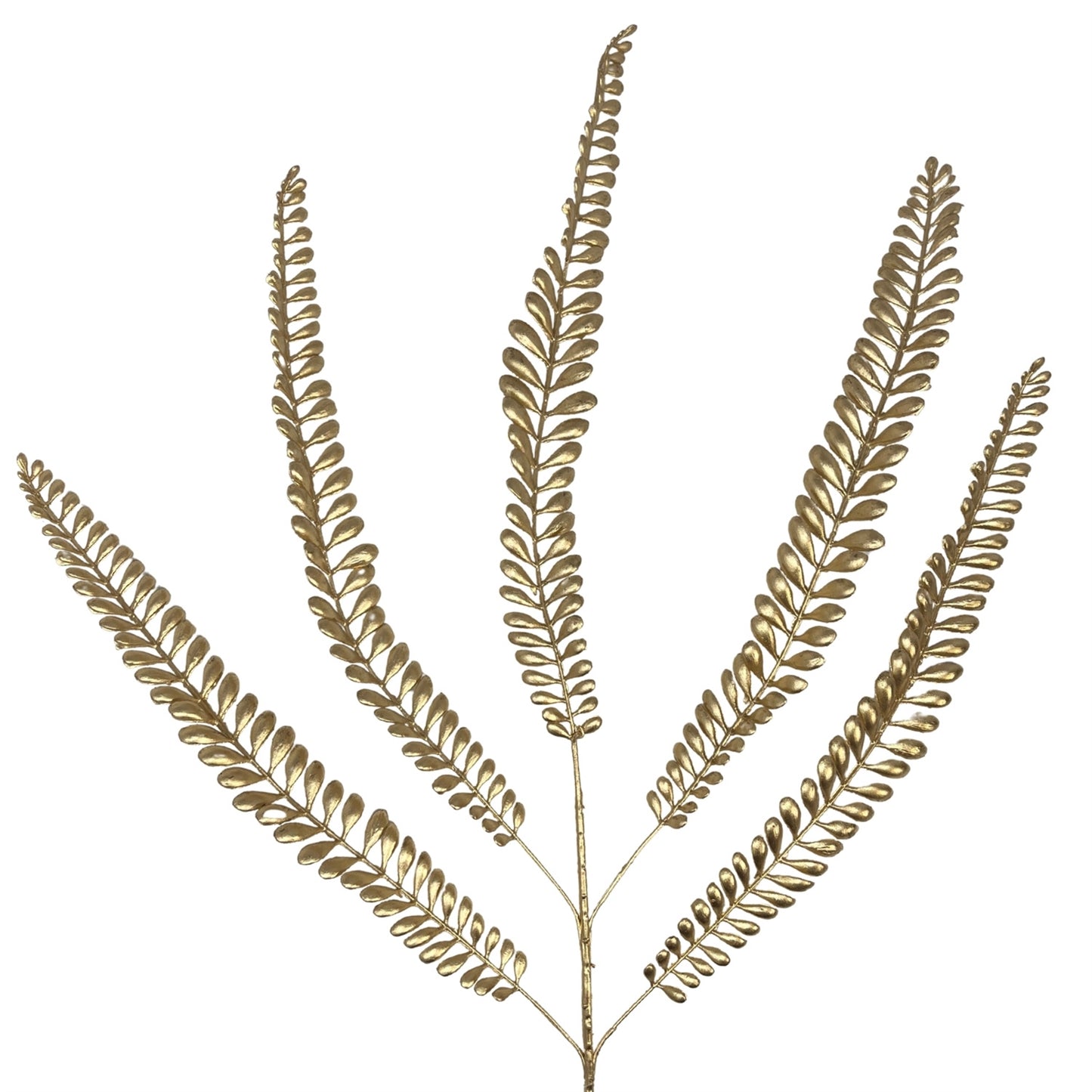 Metallic Sword Fern Spray 38" - Gold