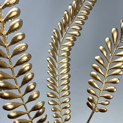 Metallic Sword Fern Spray 38" - Gold