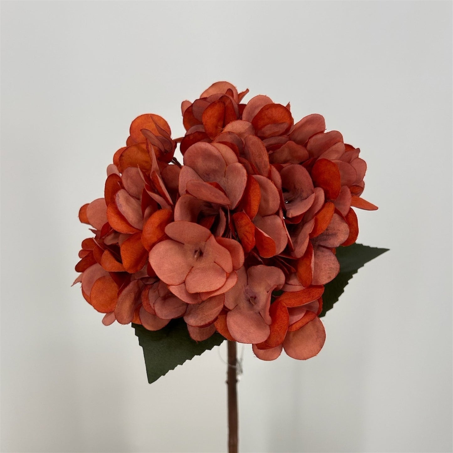 Faux Dried Hydrangea pick 13.5" - Burnt Orange | GT