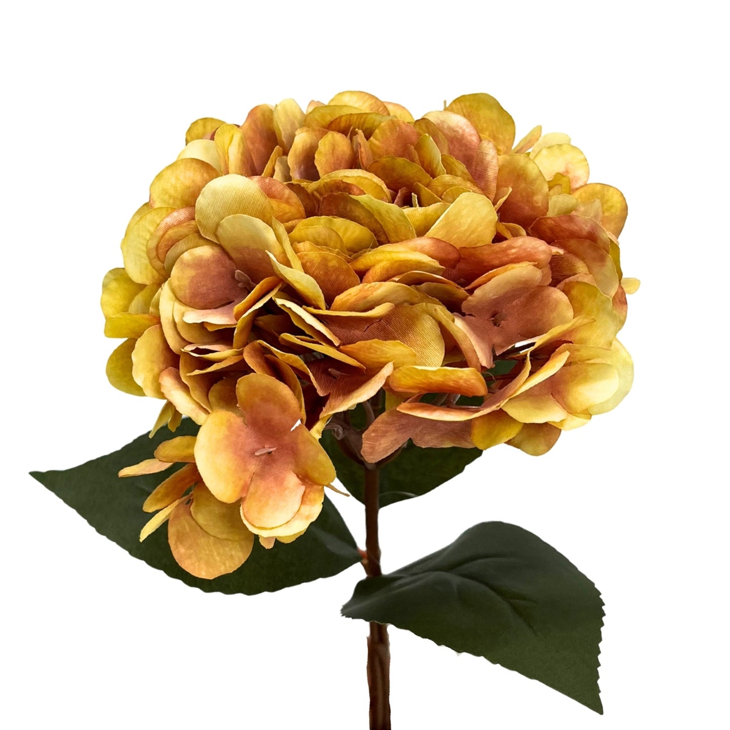 Faux Dried Hydrangea pick 13.5" - Gold/Brown | GT