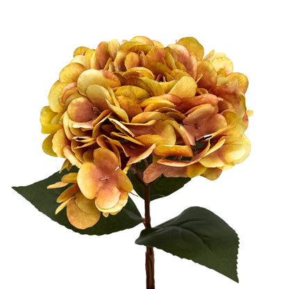 Faux Dried Hydrangea pick 13.5" - Gold/Brown | GT
