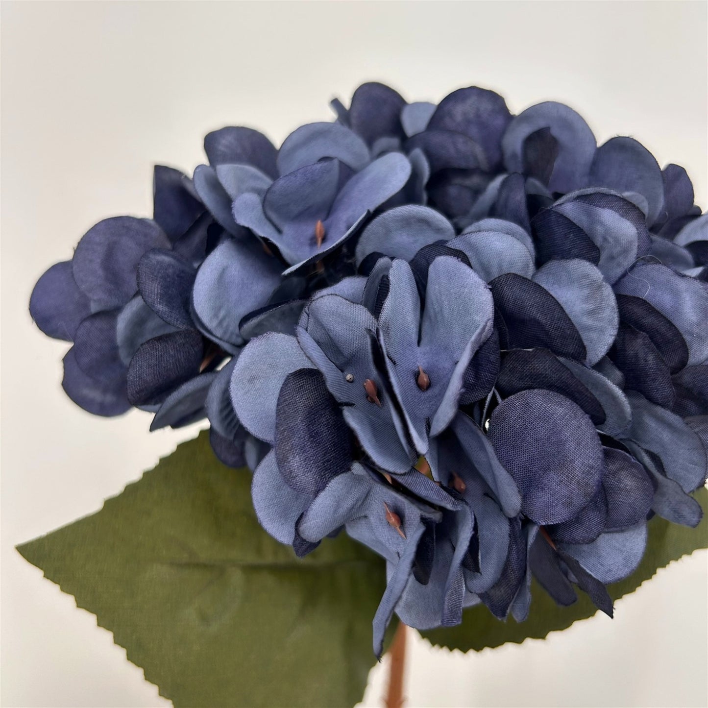 Faux Dried Hydrangea pick 13.5" - Navy | GT