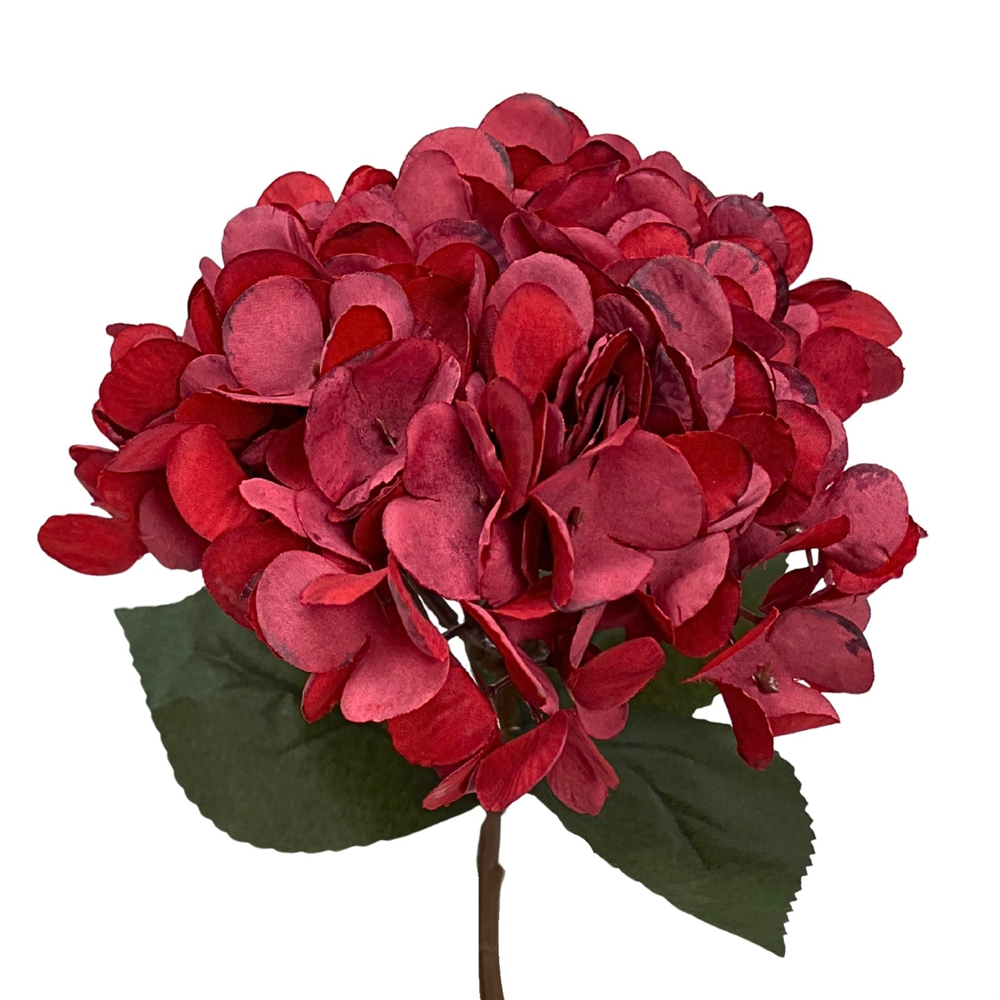 Faux Dried Hydrangea pick 13.5" - Red | GT